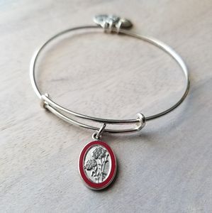 Alex and Ani Carnation Flower Charm Bangle